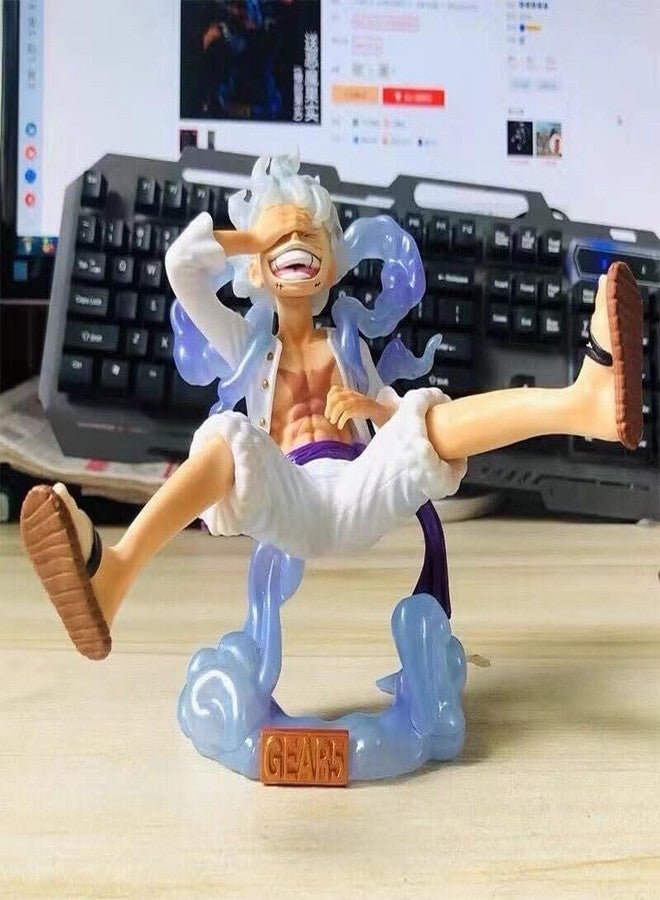 FUNFOB Luffy Gear 5 Action Figure Height -15cm Collectible for Anime Fans Manga Weeb PVC Multicolour | Laugh - LFFY - Image 4
